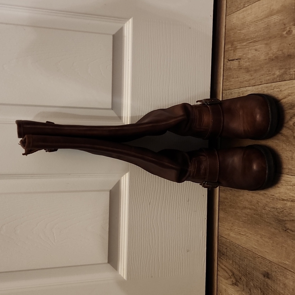 Steve Madden leather boots brown size 7 - Picture 4 of 7